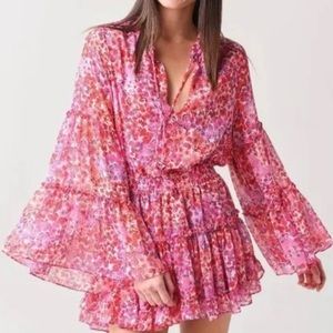 Misa Los Angeles Floral Print Mini Dress NWT